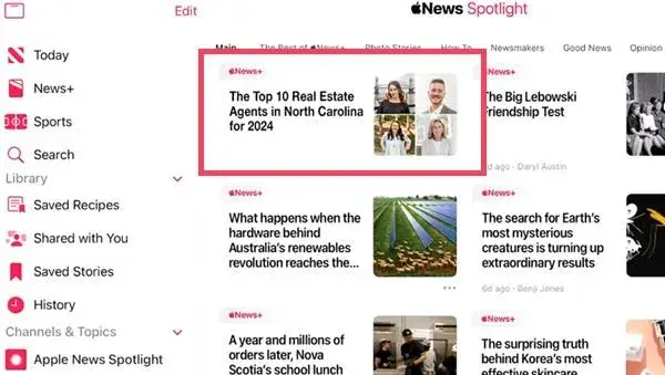 Apple News Screenshot 1